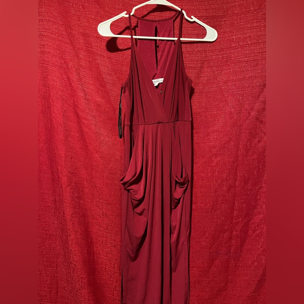 Long red dress